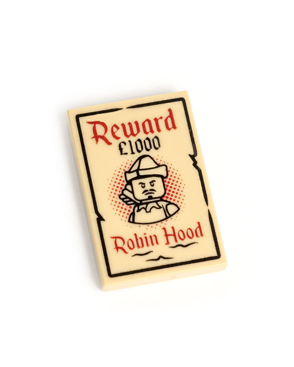 Robin Hood Reward Poster 2x3 Tile – ktownbricks