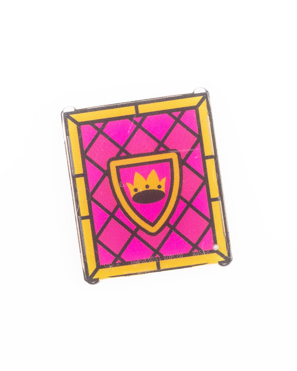 Pink Crown Knight Stained Glass Window 1x3x3