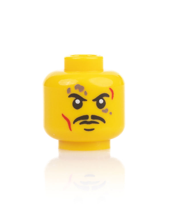 Scar-faced Mustache Peasant Head