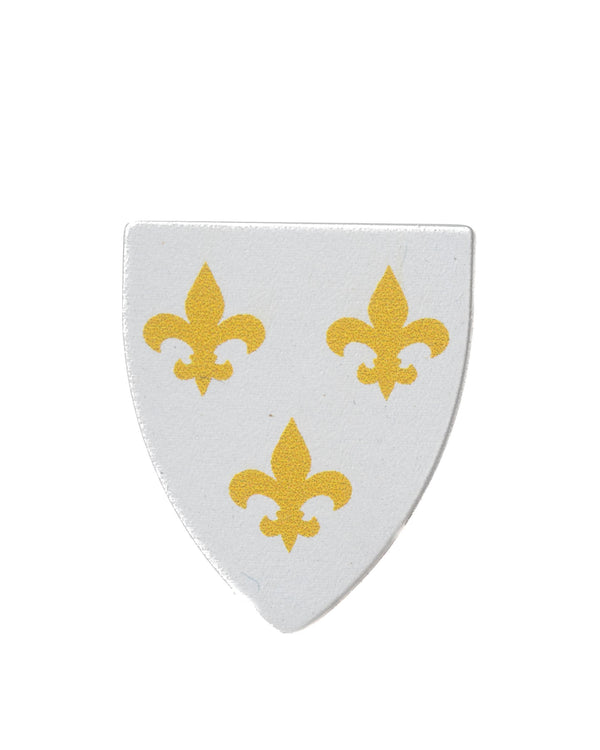 White Fleur de lis Shield - UV Printed