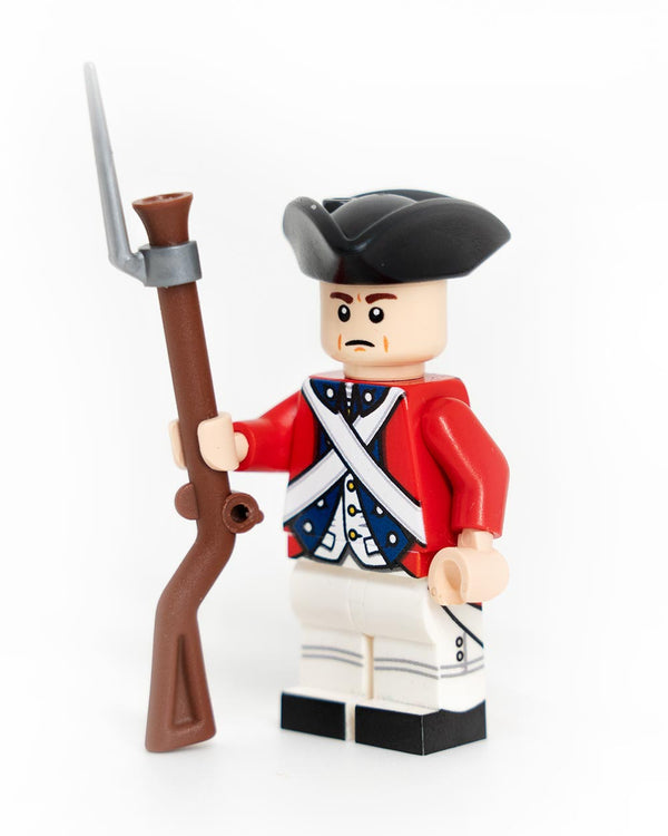 Revolutionary War British Redcoat Blue Trim Minifigure